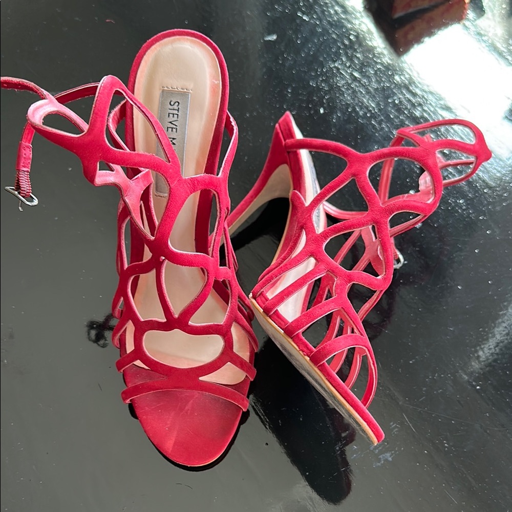 Steve Madden Red Strappy Sandals